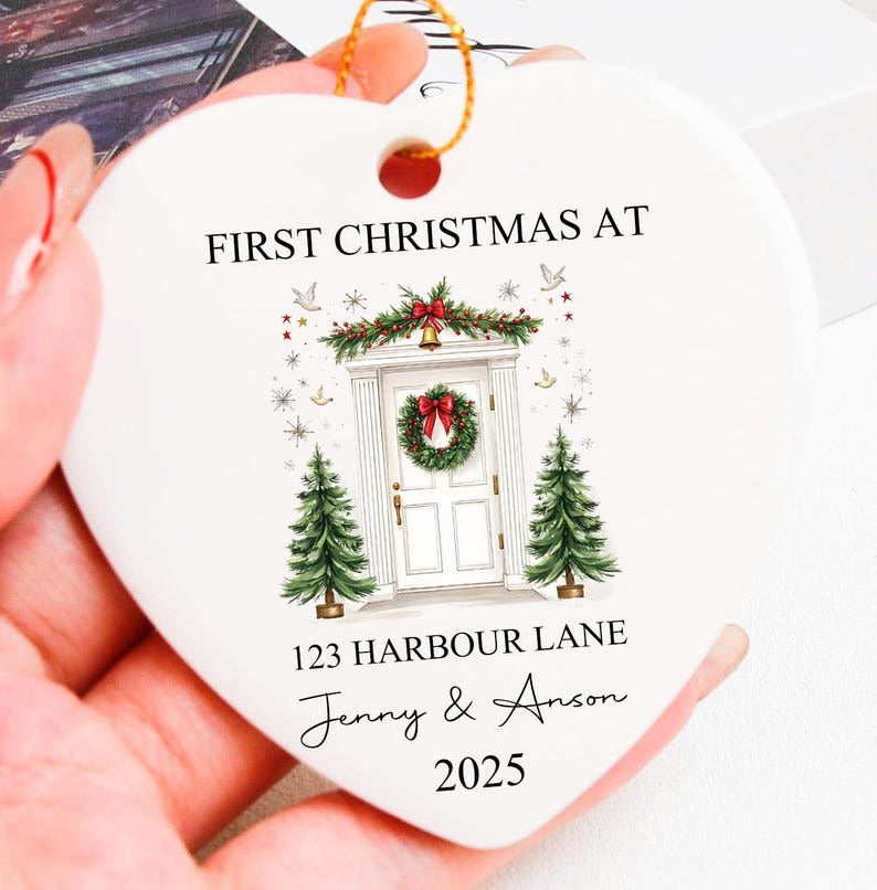 Personalized New Home Bauble, New Home Christmas Ornament 2025, First Christmas in Our New Home Ornament, Happy New Home Gift, New Home Decor