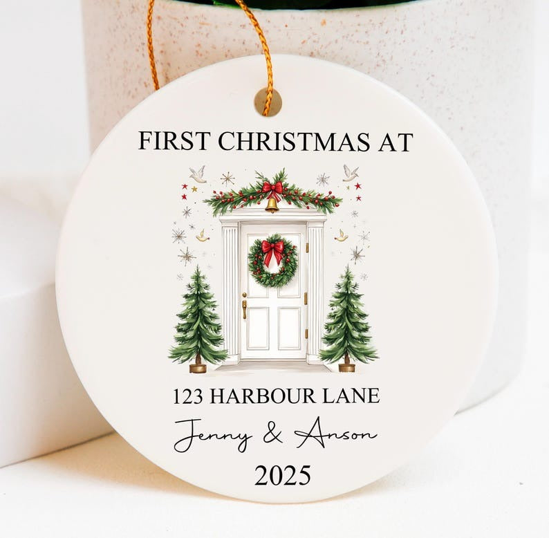 Personalized New Home Bauble, New Home Christmas Ornament 2025, First Christmas in Our New Home Ornament, Happy New Home Gift, New Home Decor