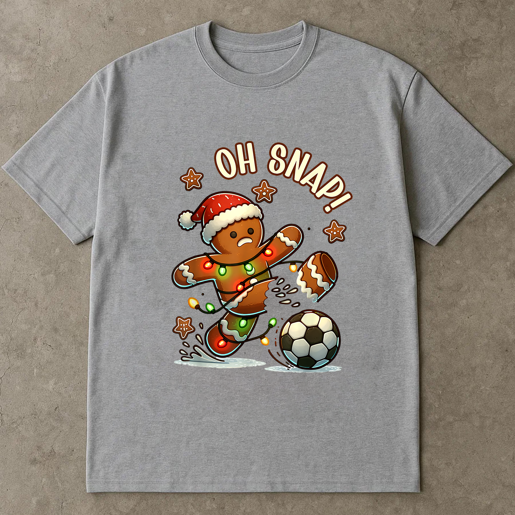 Oh Snap Gingerbread Shirt, Funny Christmas Cookie Tee, Soccer Holiday Humor Top, Festive Outfit, Cute Gingerbread Xmas Shirt