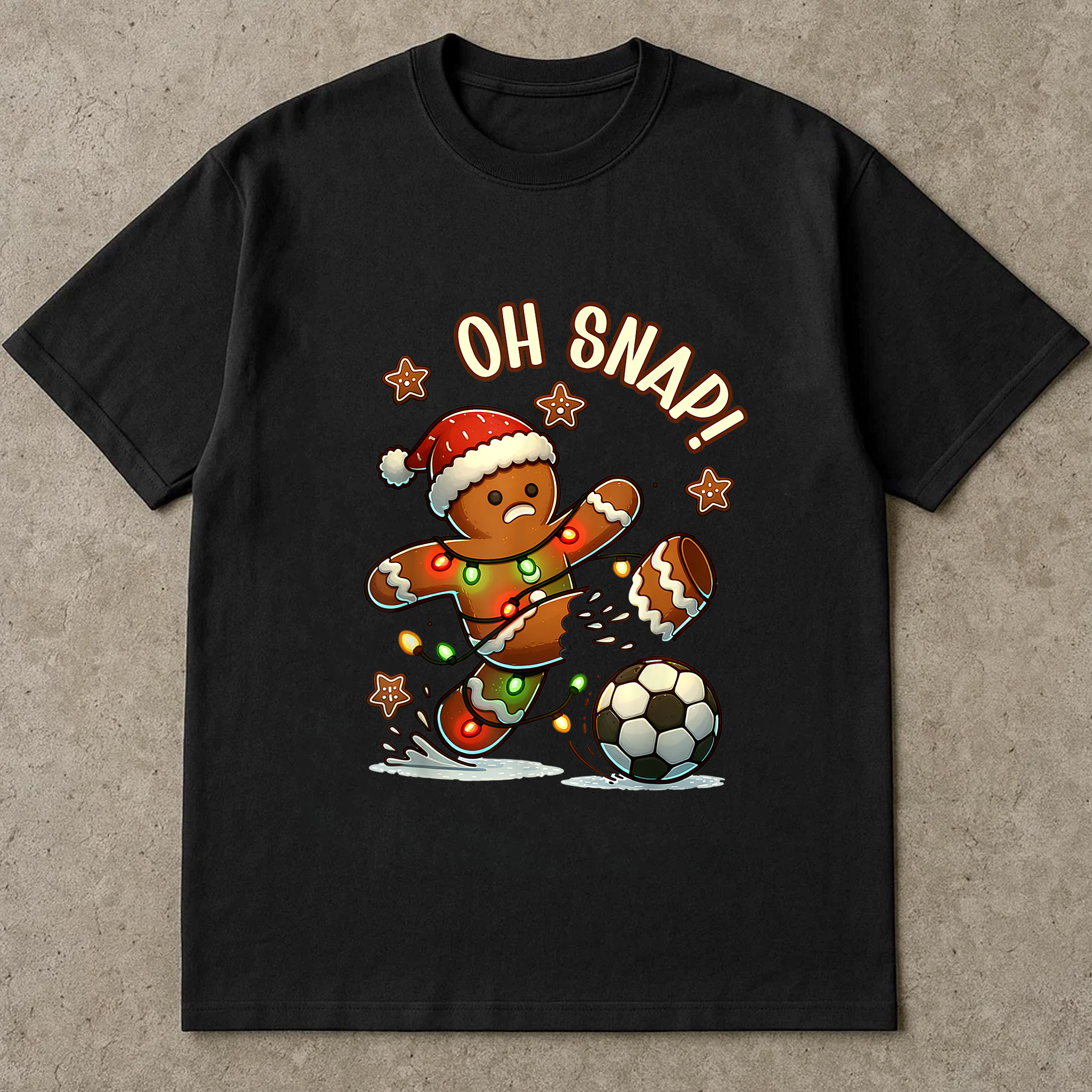 Oh Snap Gingerbread Shirt, Funny Christmas Cookie Tee, Soccer Holiday Humor Top, Festive Outfit, Cute Gingerbread Xmas Shirt