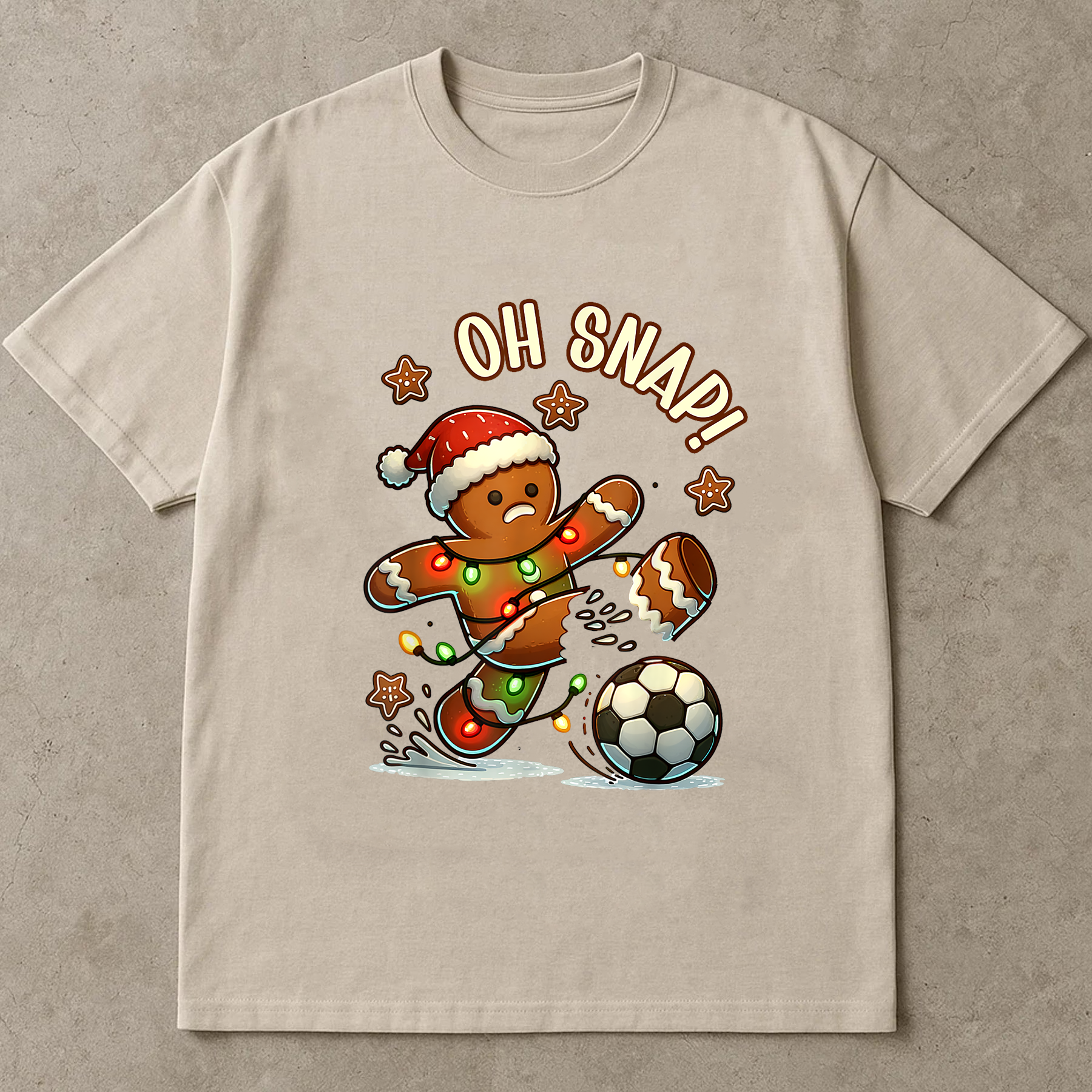 Oh Snap Gingerbread Shirt, Funny Christmas Cookie Tee, Soccer Holiday Humor Top, Festive Outfit, Cute Gingerbread Xmas Shirt