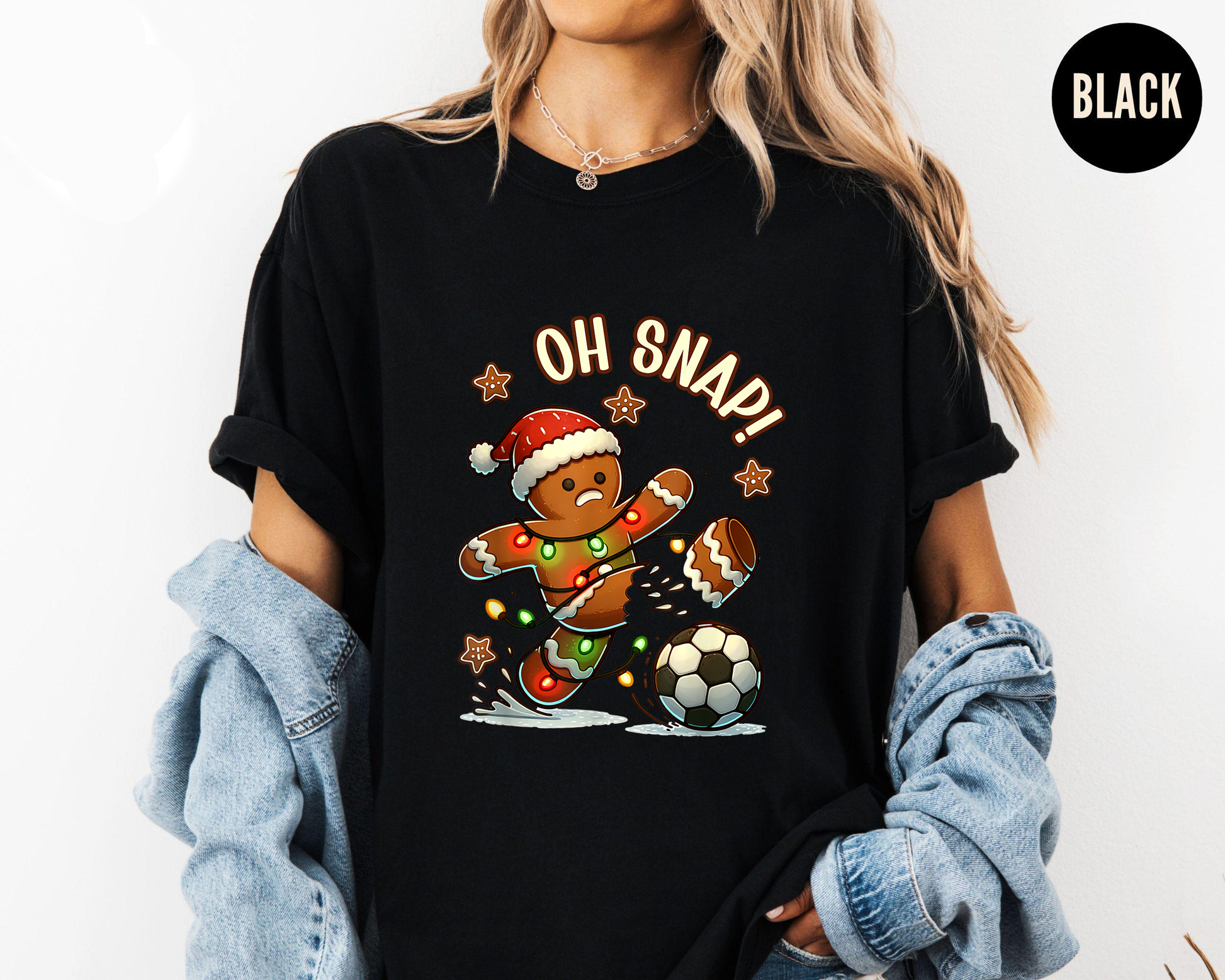 Oh Snap Gingerbread Shirt, Funny Christmas Cookie Tee, Soccer Holiday Humor Top, Festive Outfit, Cute Gingerbread Xmas Shirt