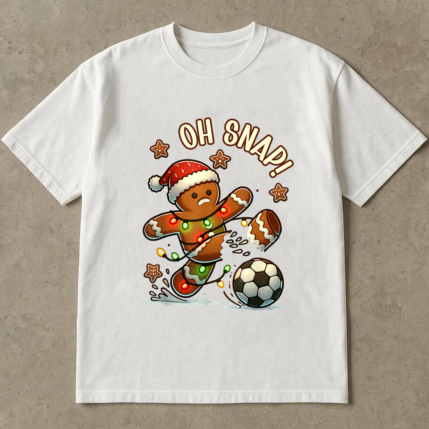 Oh Snap Gingerbread Shirt, Funny Christmas Cookie Tee, Soccer Holiday Humor Top, Festive Outfit, Cute Gingerbread Xmas Shirt