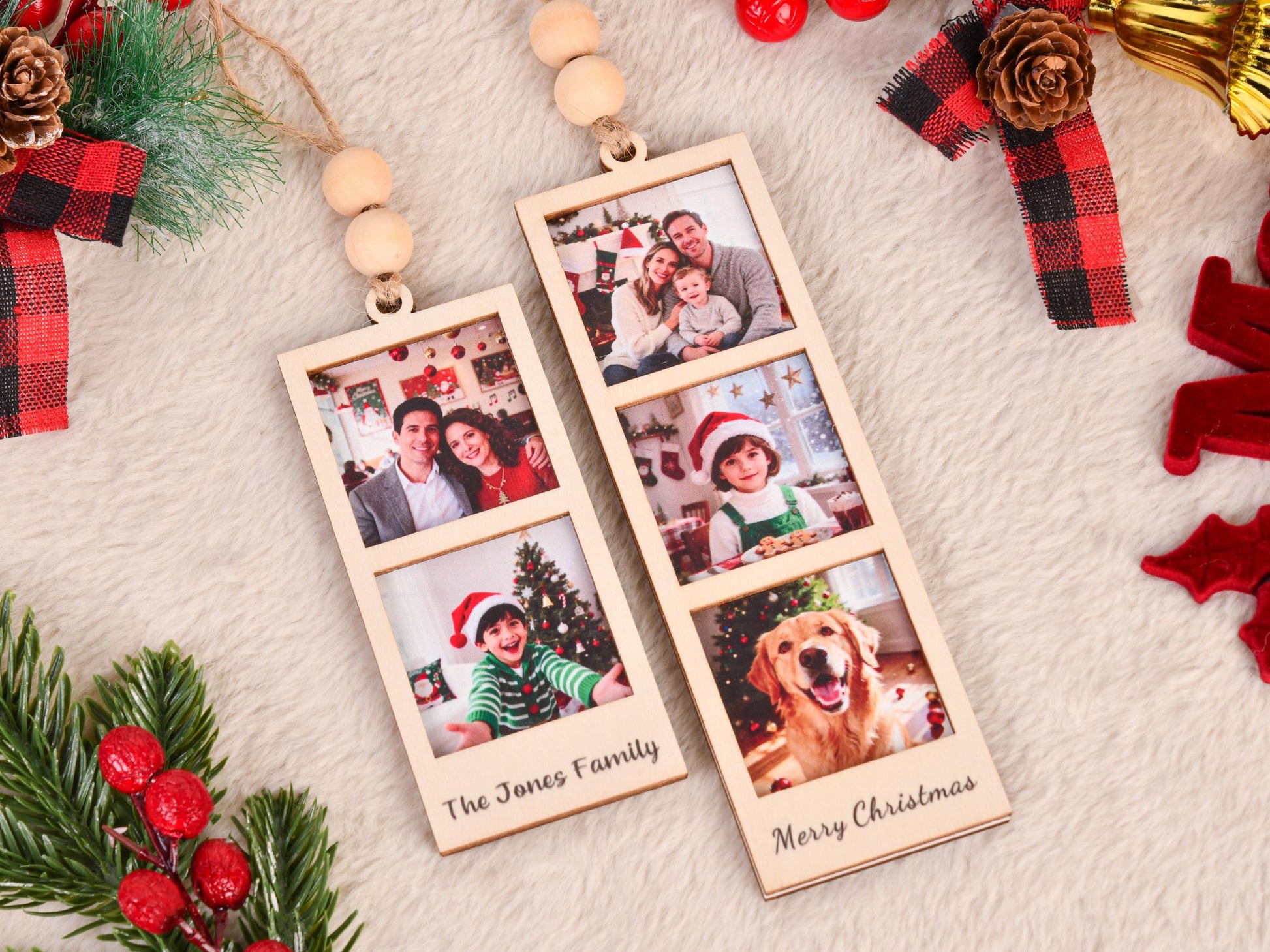 Personalized Photo Strip Ornament, Photo Ornament, Couple Ornament,Best Friend Gift, Christmas decor, Custom Photo Ornament, Xmas Keepsake