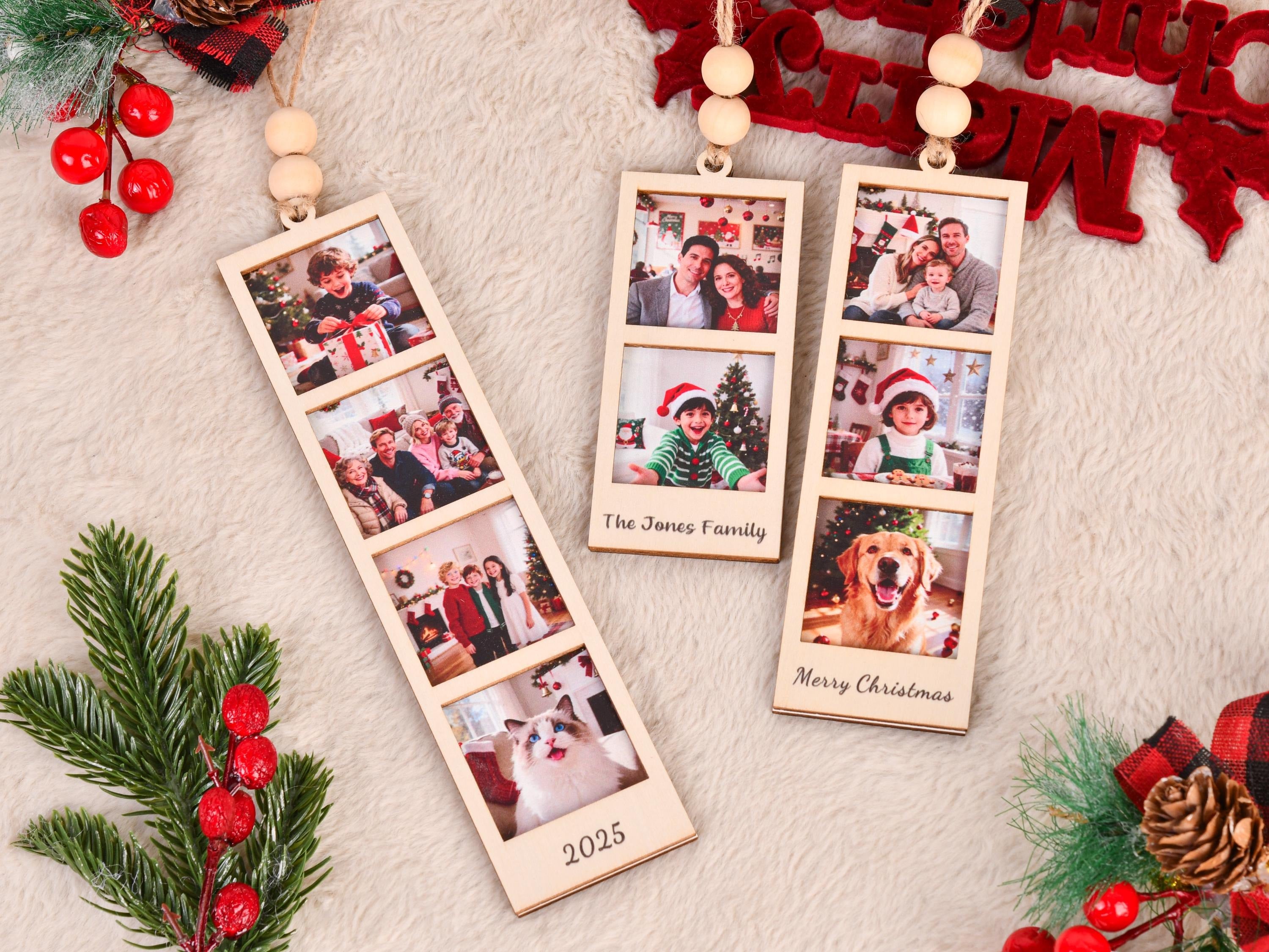 Personalized Photo Strip Ornament, Photo Ornament, Couple Ornament,Best Friend Gift, Christmas decor, Custom Photo Ornament, Xmas Keepsake