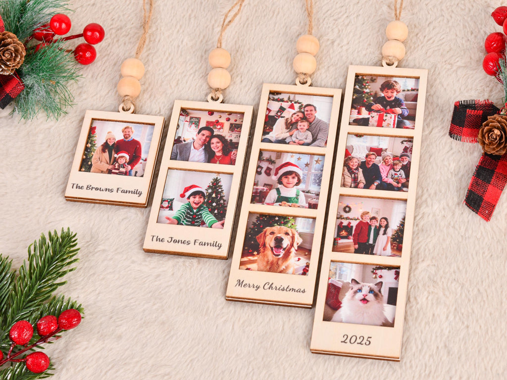 Personalized Photo Strip Ornament, Photo Ornament, Couple Ornament,Best Friend Gift, Christmas decor, Custom Photo Ornament, Xmas Keepsake