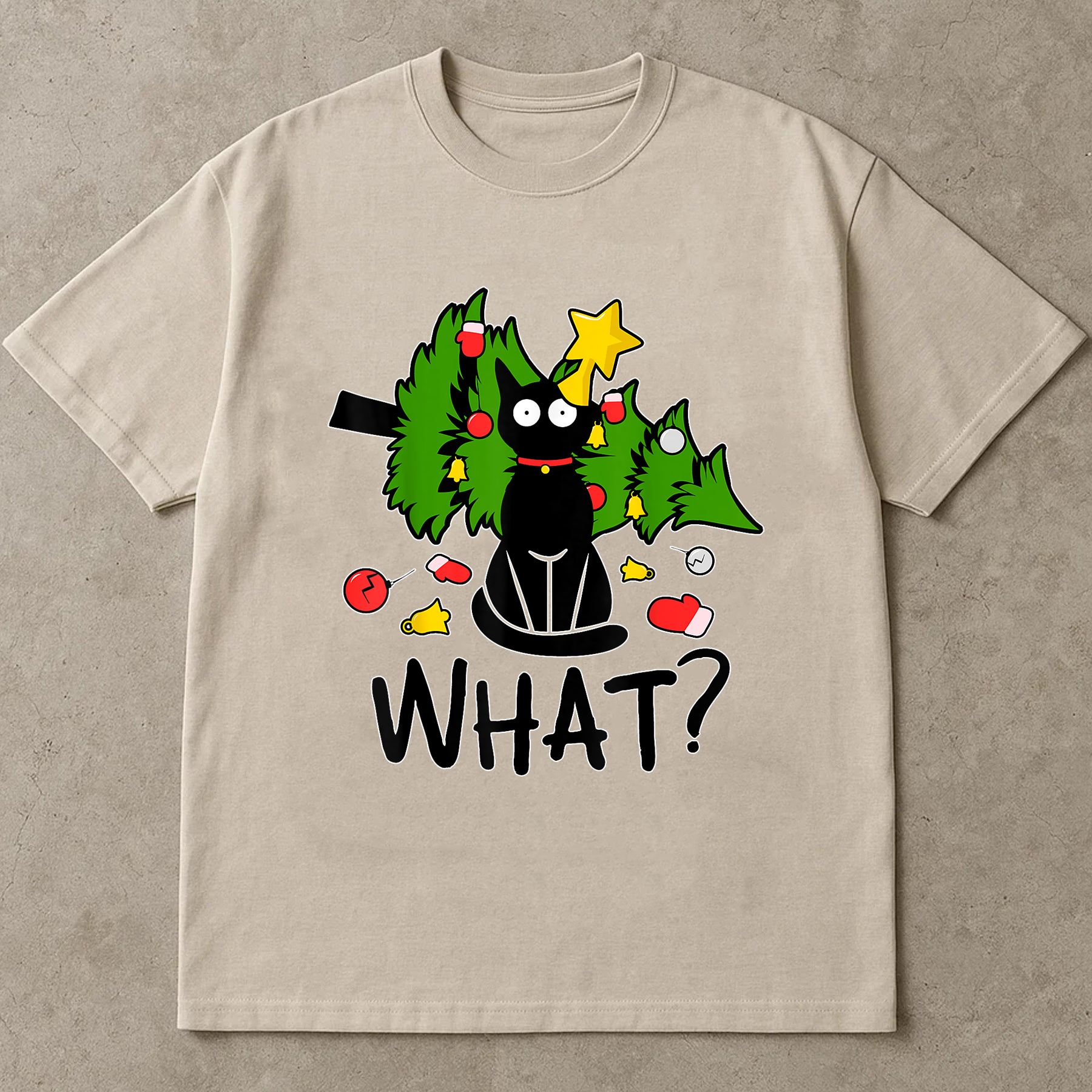 Black Cat Christmas Shirt, Funny Holiday Tee, Cat Tree Top, Festive Pet Lover Gift, Cute Kitty Xmas Outfit, Santa Season Shirt