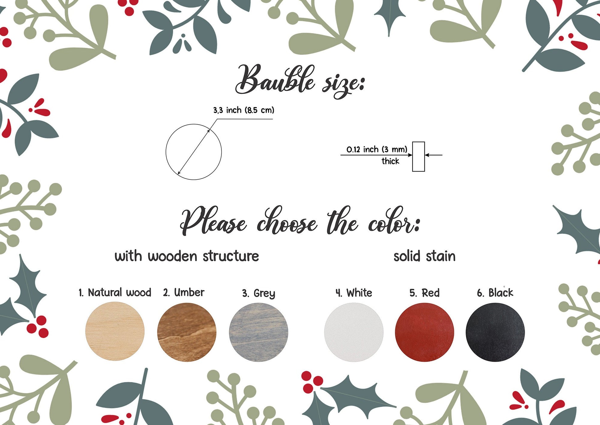 Personalized Wooden Christmas Ornament, Bulk Holiday Decor, Coworker Corporate Gifts, Name Tags