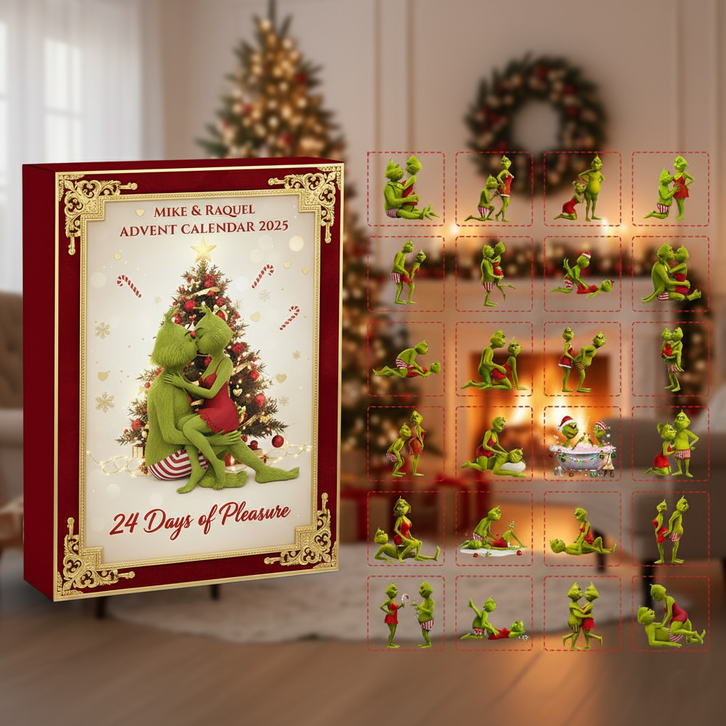 Grinch Weed Advent Calendar, 420 Holiday Countdown Box, Funny Stoner Christmas Gift, Cannabis Humor Xmas Calendar 24 Days