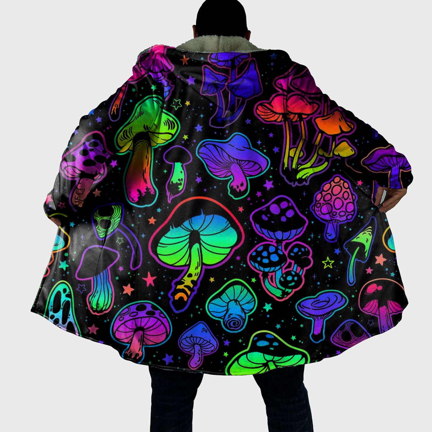 Mushroom Colorful Cloak, Cloak With Hood, Magic Mushroom Cloak