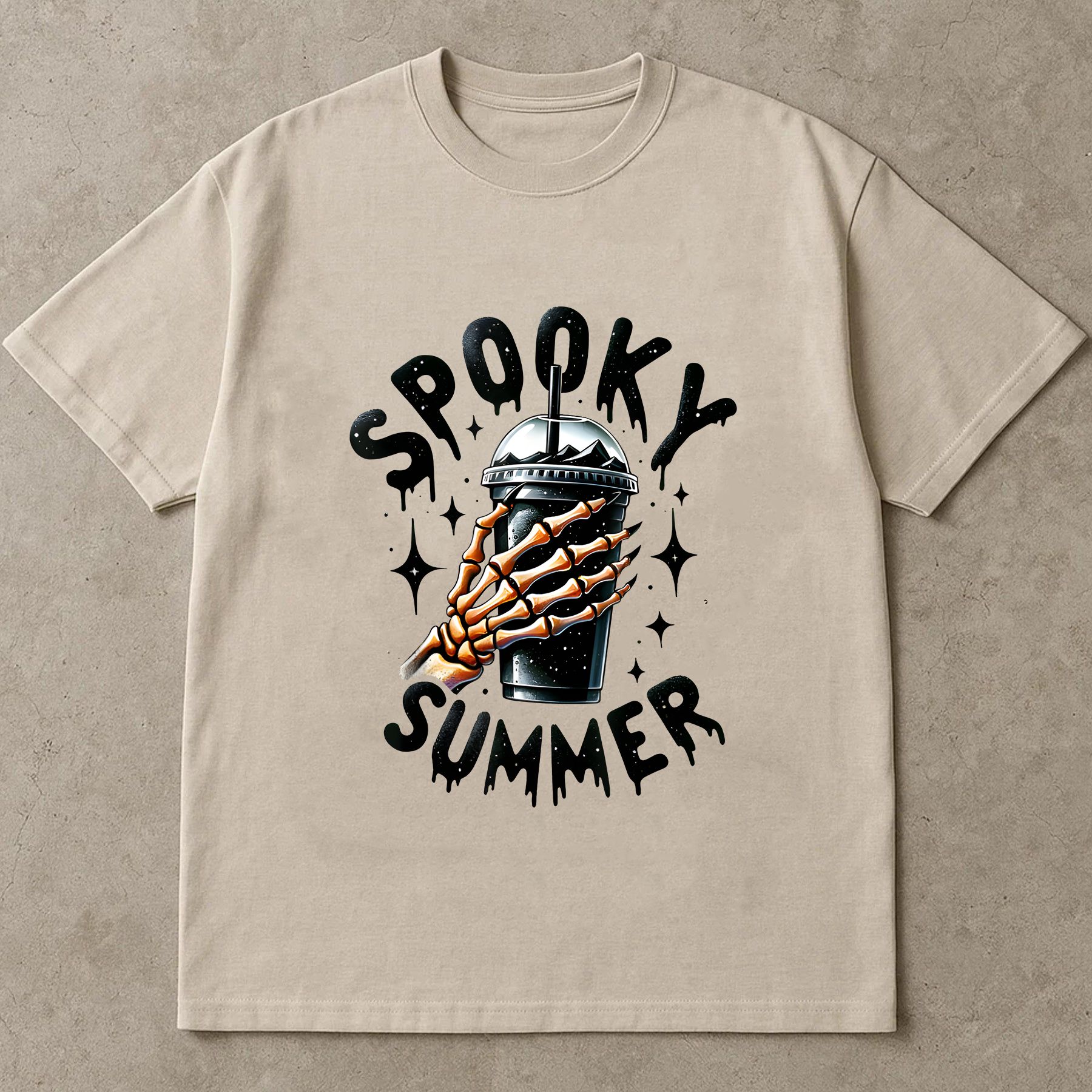 Spooky Summer Shirt, Coffee Skeleton Summer Shirt, Vacation Hawaii Beach T-Shirt