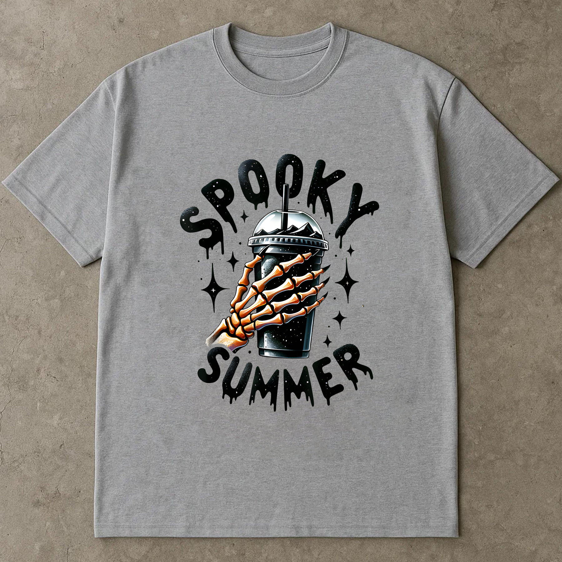 Spooky Summer Shirt, Coffee Skeleton Summer Shirt, Vacation Hawaii Beach T-Shirt