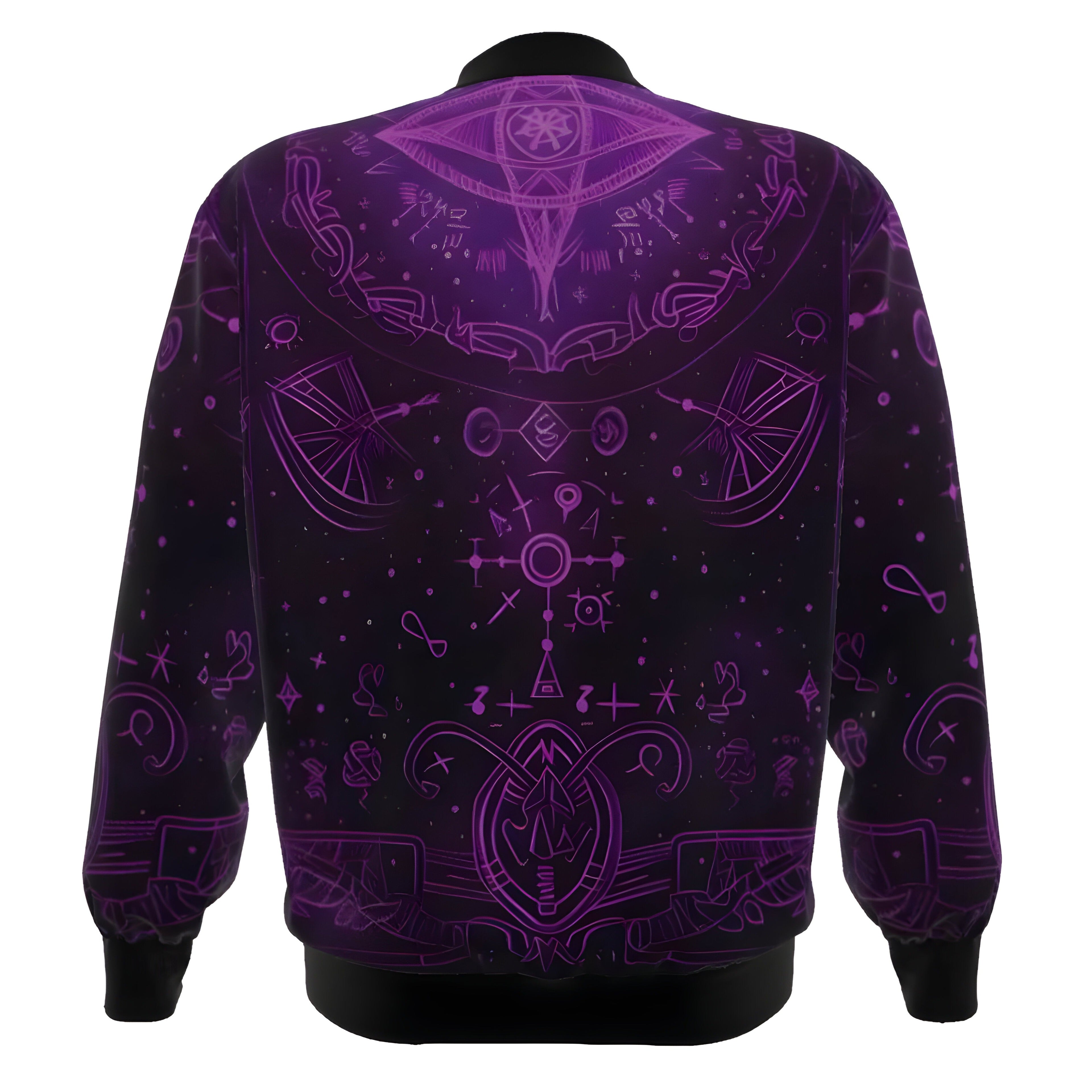 Mystical Fantasy Bomber Jacket, Cosmic Eye Graphic Design, Spiritual Streetwear, Sports Jacket, Psychedelic Fantasy Bomber