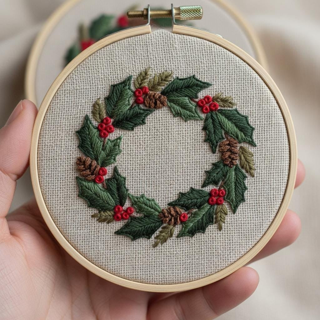 Personalized Letter Name Hand Embroidered Christmas Ornament, Custom Initial Christmas Ornaments, Tree Decor, Unique Christmas Gift