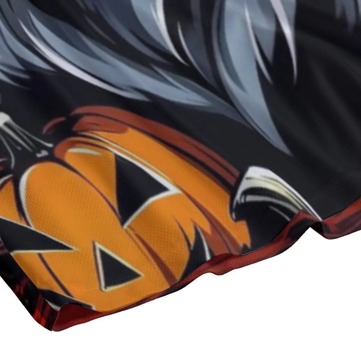 Howling Halloween Night Wolf Shorts, Spooky Pumpkin Bat Activewear, Halloween Fitness Bottoms, Autumn Gothic Sportswear