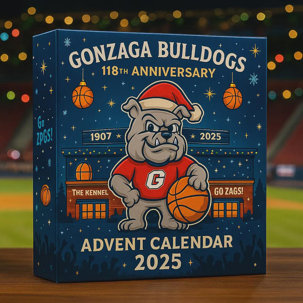 Gonzaga Bulldogs Advent Calendar 2025, 118th Anniversary Countdown Box, Zags Basketball Fan Gift