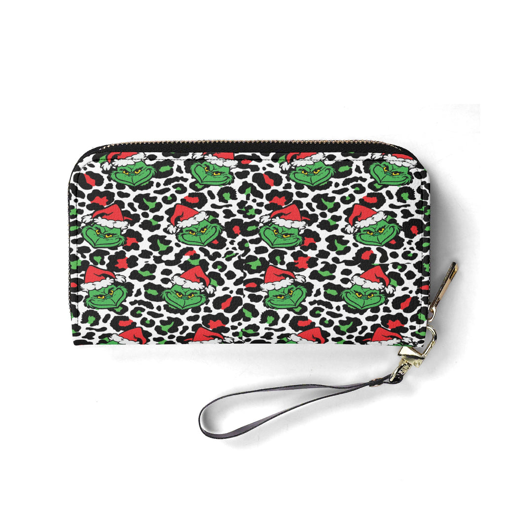Leopard Print Christmas Handbag, Festive Holiday Purse, Winter Pattern Tote Bag, Trendy Xmas Shoulder Bag