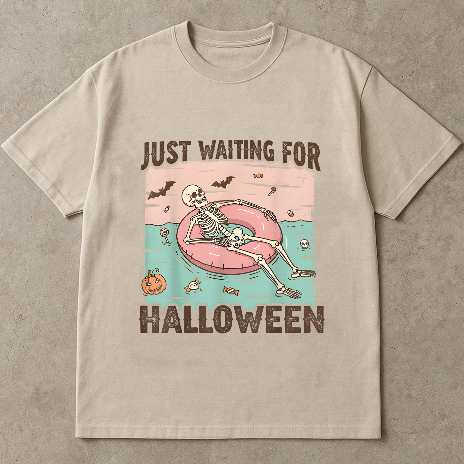 Spooky Summer Skeleton Shirt, Just Waiting For Halloween T-Shirt