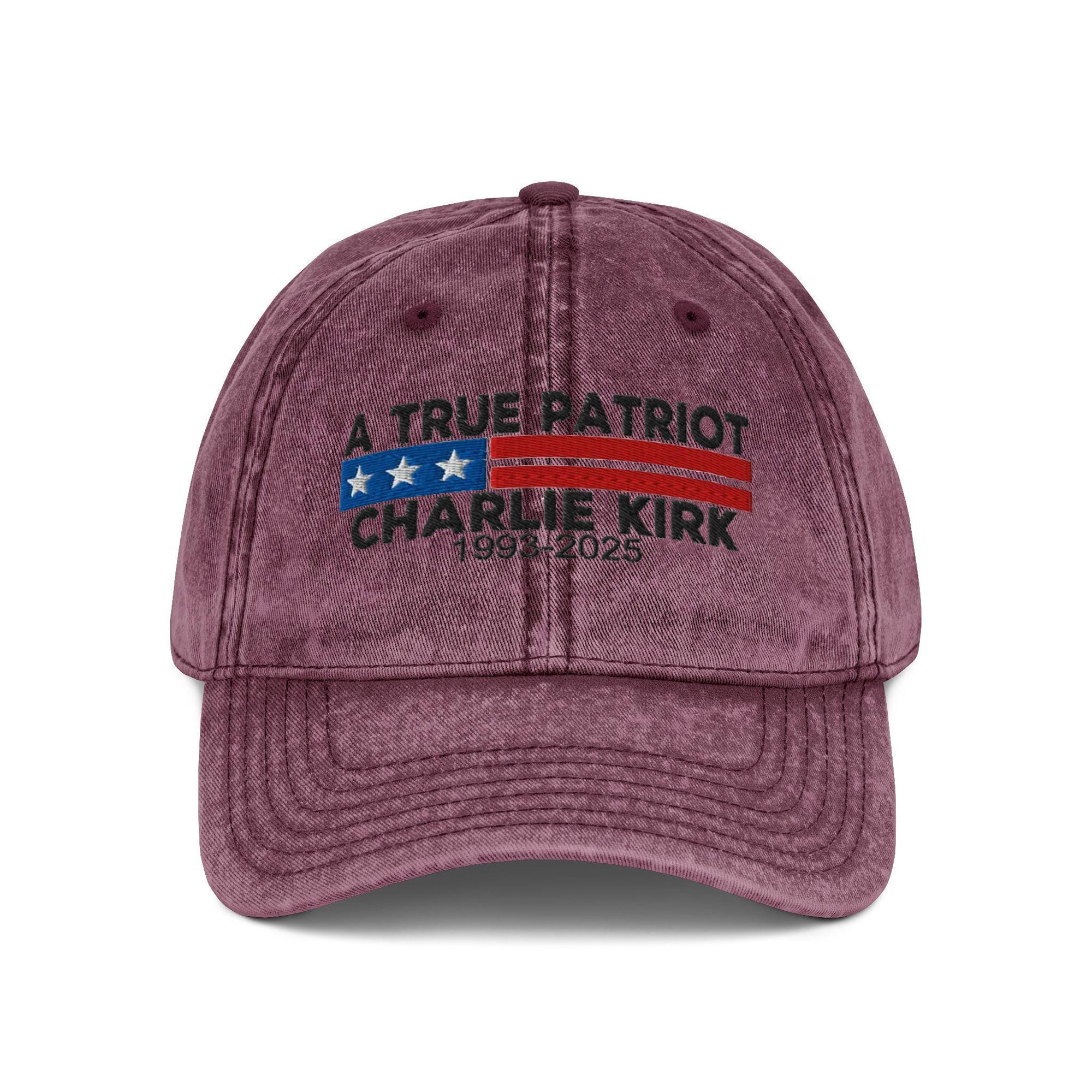 Embroidered A True Patriot Charlie Kirk Washed Cap, Charlie Kirk Washed Cap, Freedom Cap, Politics, Rest in Peace, Embroidered Hat, Patriotic Hat, Trucker Hat