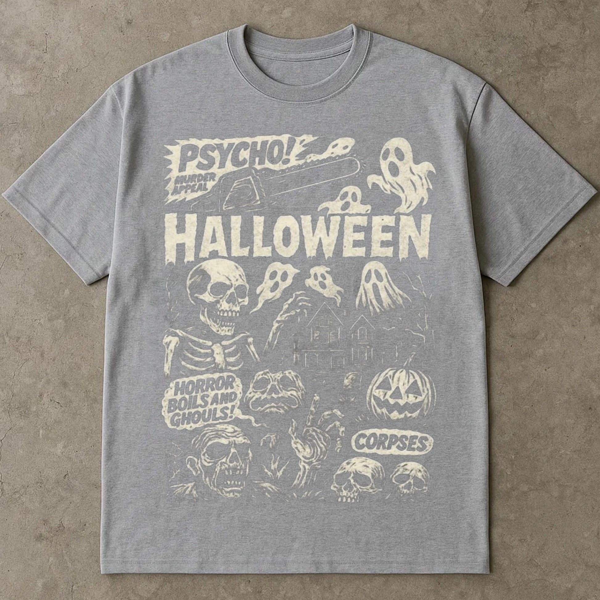 Vintage Halloween Horror Graphic T-Shirt, Halloween Costumes Ideas Tee Shirts, Vintage Shirts, Halloween Gift
