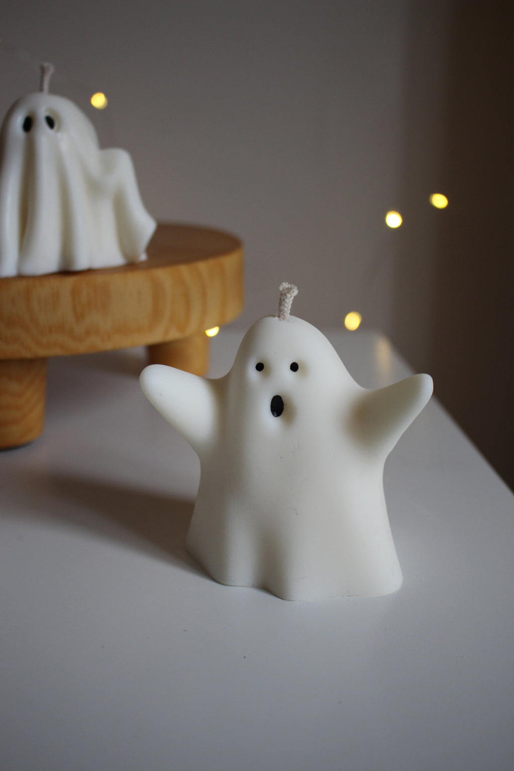 Halloween Home Decor, Handmade Ghost Candles, Halloween Candle Gift Set, Spooky Fall Home Decor, Halloween Decorations