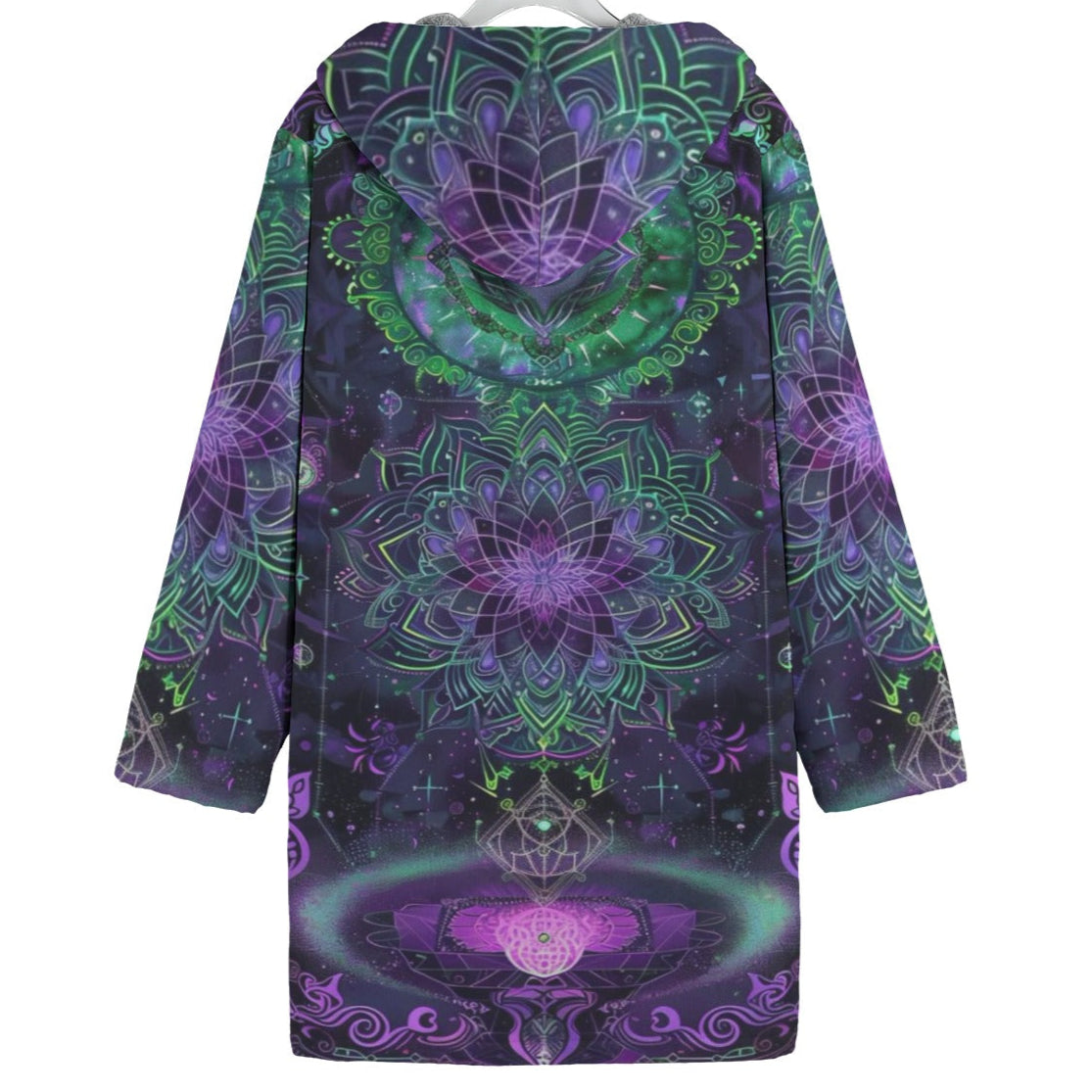 Mystic Aesthetic Coats, Mystic Mandala Coats, Cosmic Tarot Coats, Sacred Geometry Coats, Trippy Psychedelic Cloak, Spiritual Festival Wear