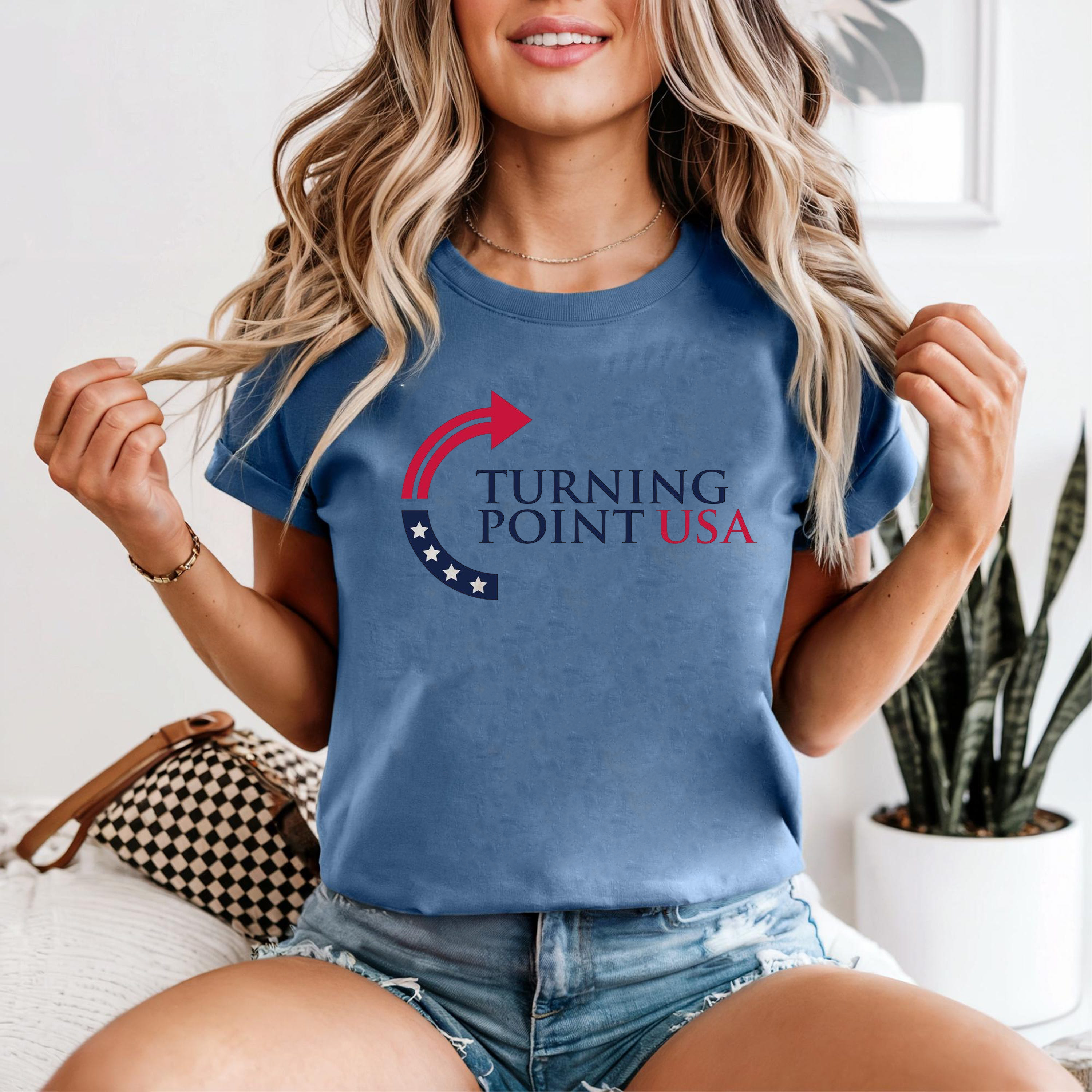 Turning Point USA Shirt, Conservative Political TShirt, Charlie Kirk America Patriot Tee, USA Freedom Liberty Top