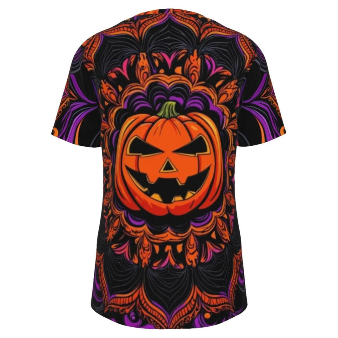 Pumpkin Mandala Magic Custom T Shirts, Halloween Costume Ideas, Spooky Mandala Art Shirt, Fall Festival Top, Pumpkin Carving Ideas