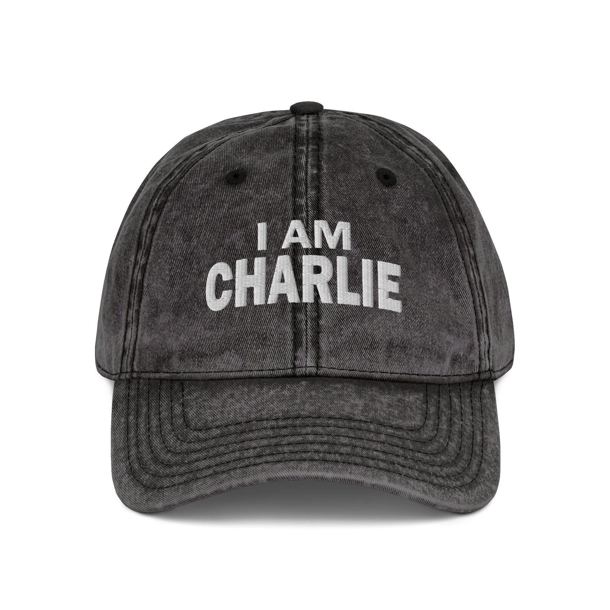 Embroidered I am Charlie Washed Cap, Freedom Cap, Politics, Rest in Peace, Embroidered Hat, Patriotic Hat, A True Patriot