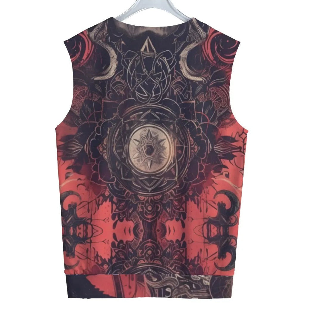 Infernal Mandala Halloween Costume Ideas Skull Tank Top, Gothic Mandala Sleeveless Shirt, Halloween Horror Nights