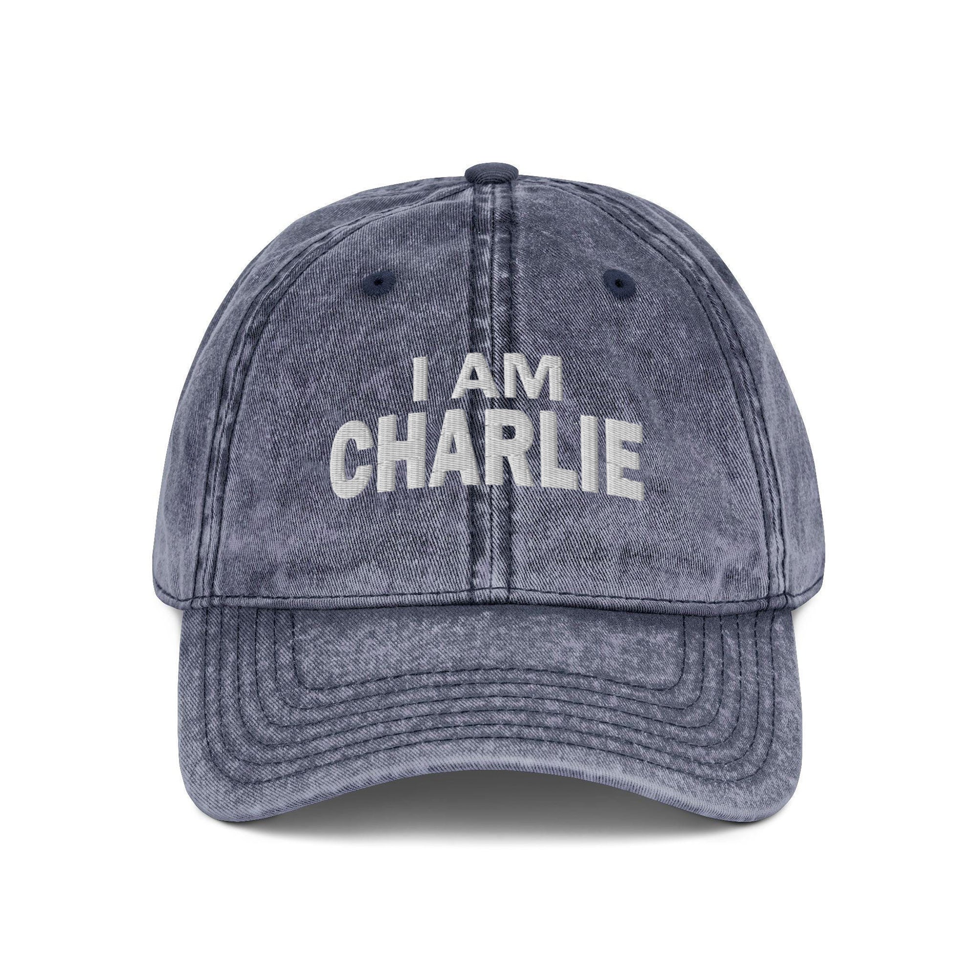Embroidered I am Charlie Washed Cap, Freedom Cap, Politics, Rest in Peace, Embroidered Hat, Patriotic Hat, A True Patriot