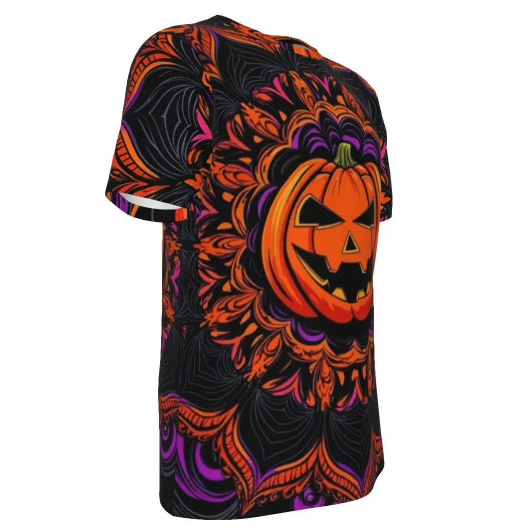 Pumpkin Mandala Magic Custom T Shirts, Halloween Costume Ideas, Spooky Mandala Art Shirt, Fall Festival Top, Pumpkin Carving Ideas