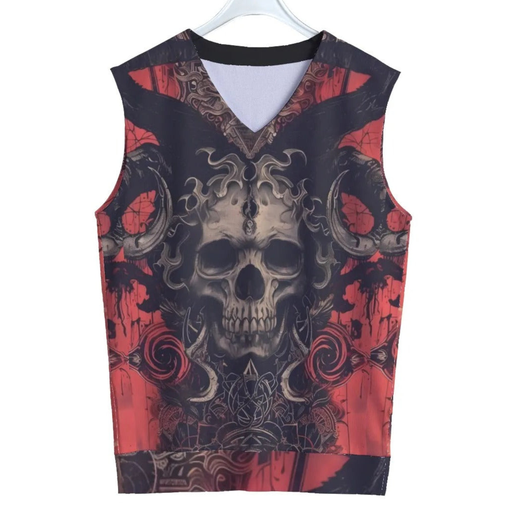 Infernal Mandala Halloween Costume Ideas Skull Tank Top, Gothic Mandala Sleeveless Shirt, Halloween Horror Nights