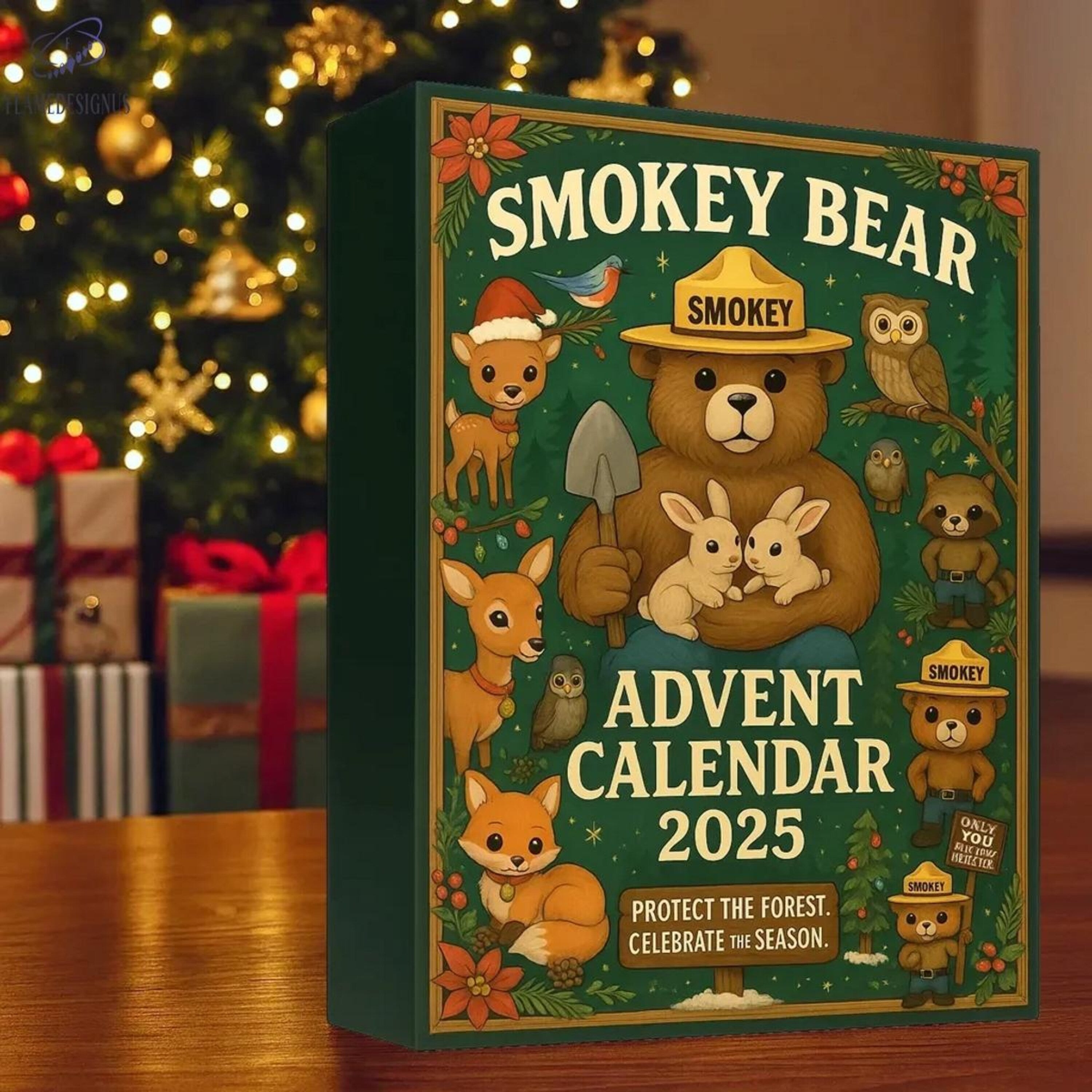 Smokey Bear Advent Calendar 2025, Forest Ranger Mini Figures, 24 Day Christmas Countdown Gift for Kids & Collectors