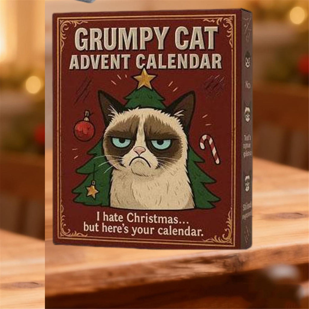 Funny Moody Cat Advent Calendar 2025, Sarcastic Kitty Figurines, 24 Days Humor Gift for Adults & Cat Lovers