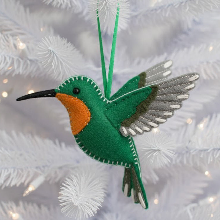 Personalized Hummingbird Ornament, Bird Ornament, Custom Name Keepsake, Handmade Ornament, Animal Keepsake Gift