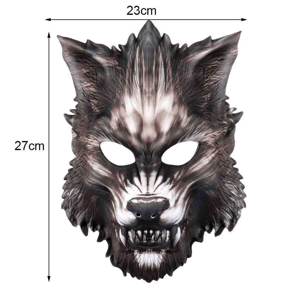 Animal Mask, Scary Mask, 3D Realistic Half Face Mask, Halloween Decorations, Birthday Party, Game Cosplay Costume Accessories