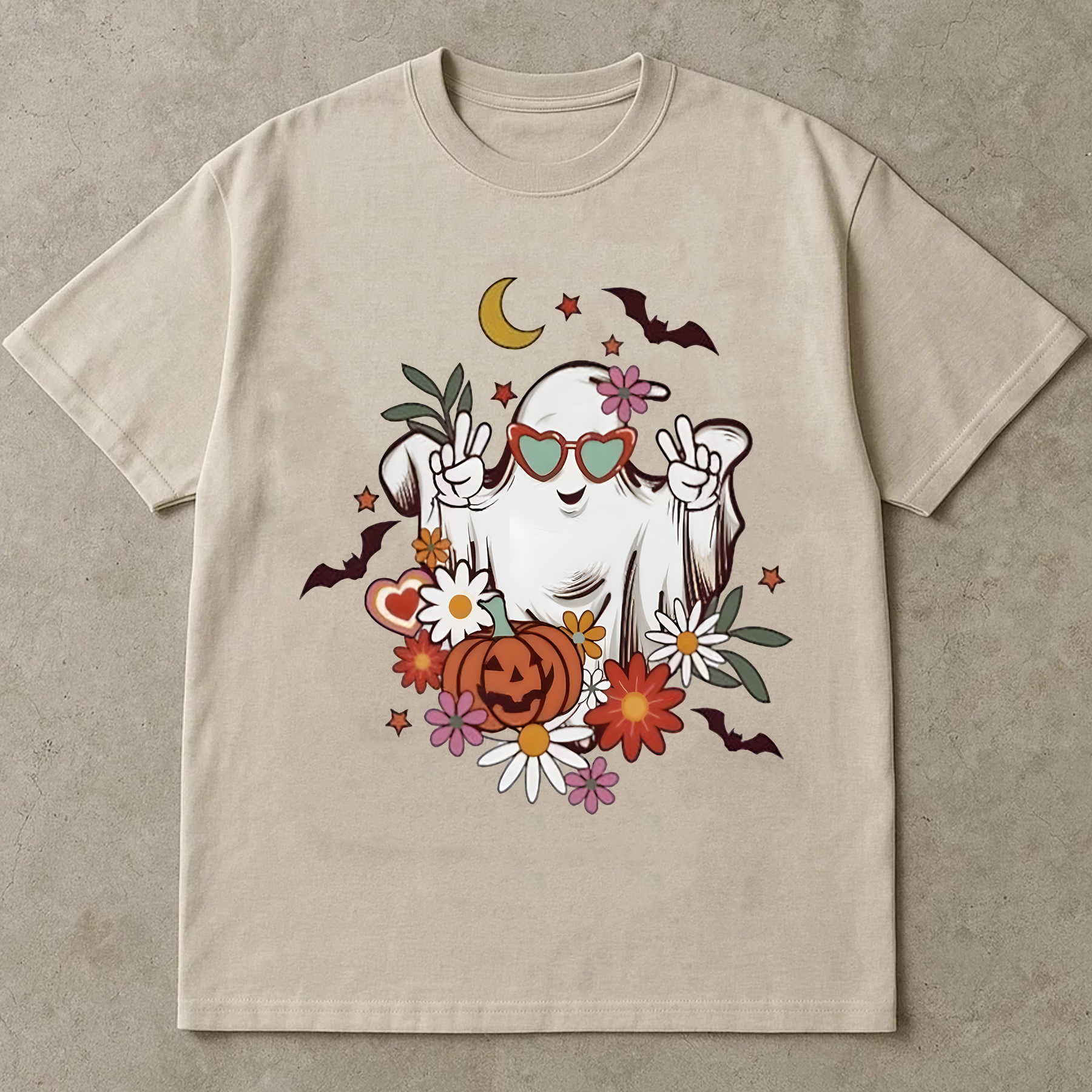 Minimalist Ghost Halloween Shirt, Cute Black and White Ghost Heart Tee, Aesthetic Spooky Season Shirt, Simple Halloween T-Shirt (Copy)