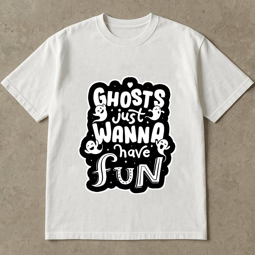 Ghosts Just Wanna Have Fun Shirt, Funny Halloween Shirt, Cute Ghost T-Shirt, Spooky Season Shirt
