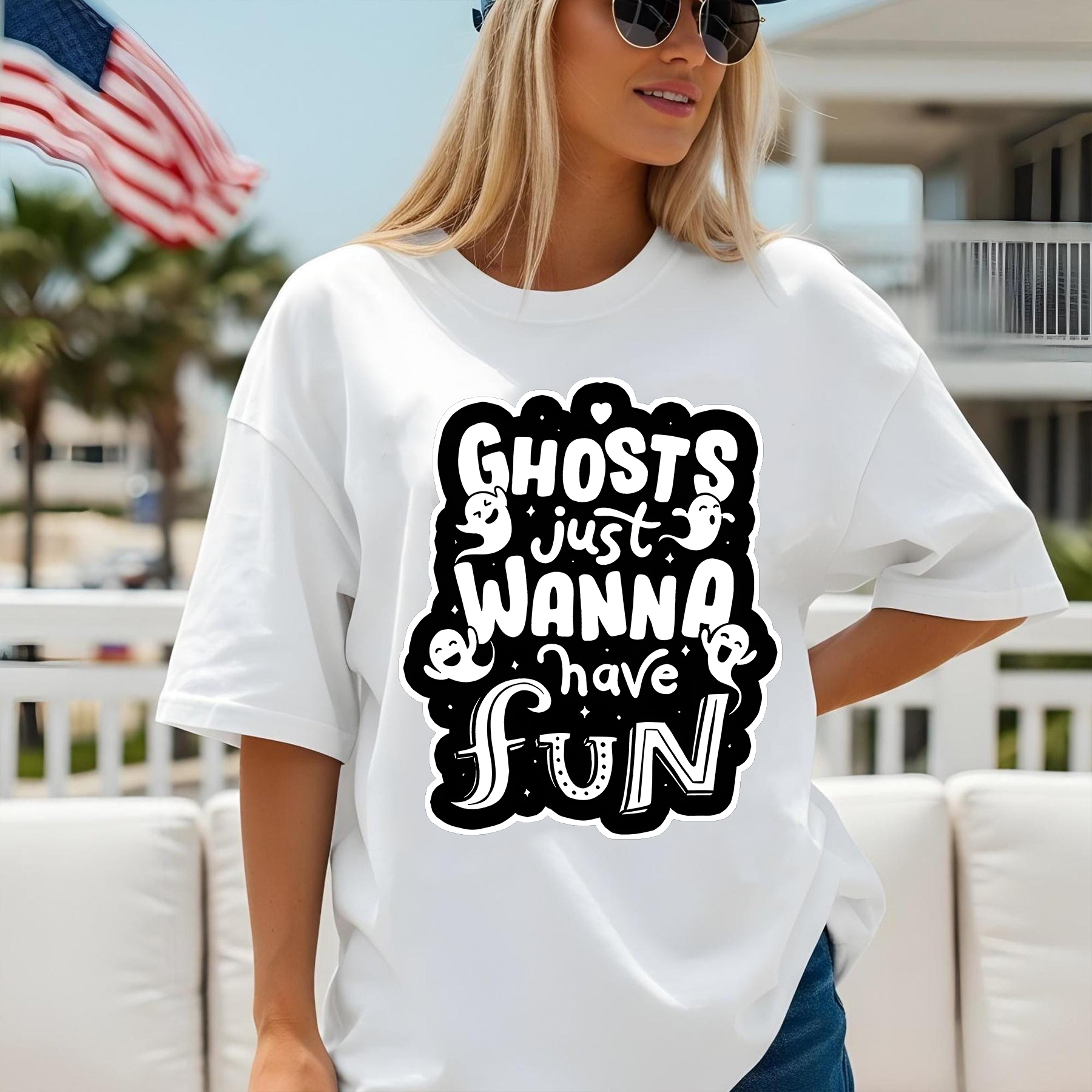 Ghosts Just Wanna Have Fun Shirt, Funny Halloween Shirt, Cute Ghost T-Shirt, Spooky Season Shirt