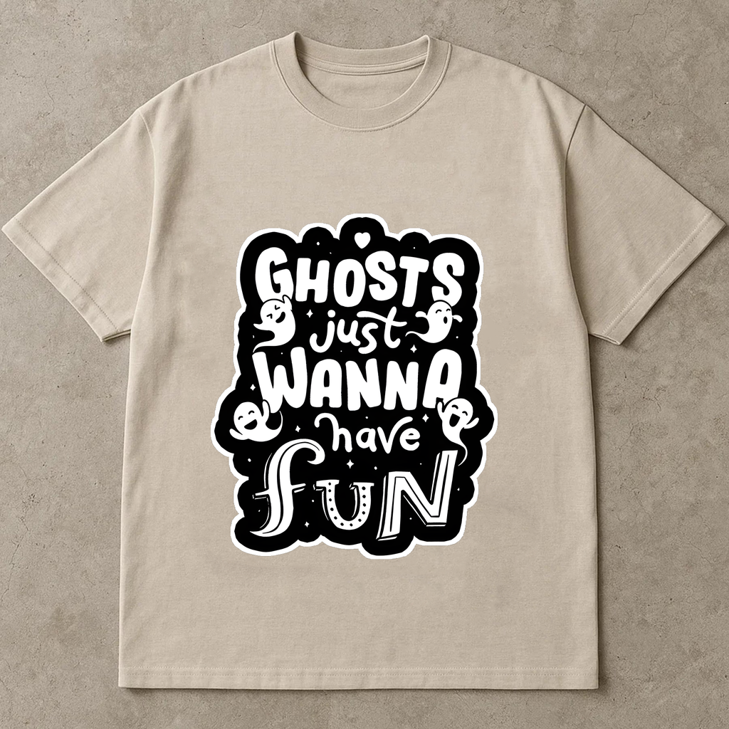 Ghosts Just Wanna Have Fun Shirt, Funny Halloween Shirt, Cute Ghost T-Shirt, Spooky Season Shirt
