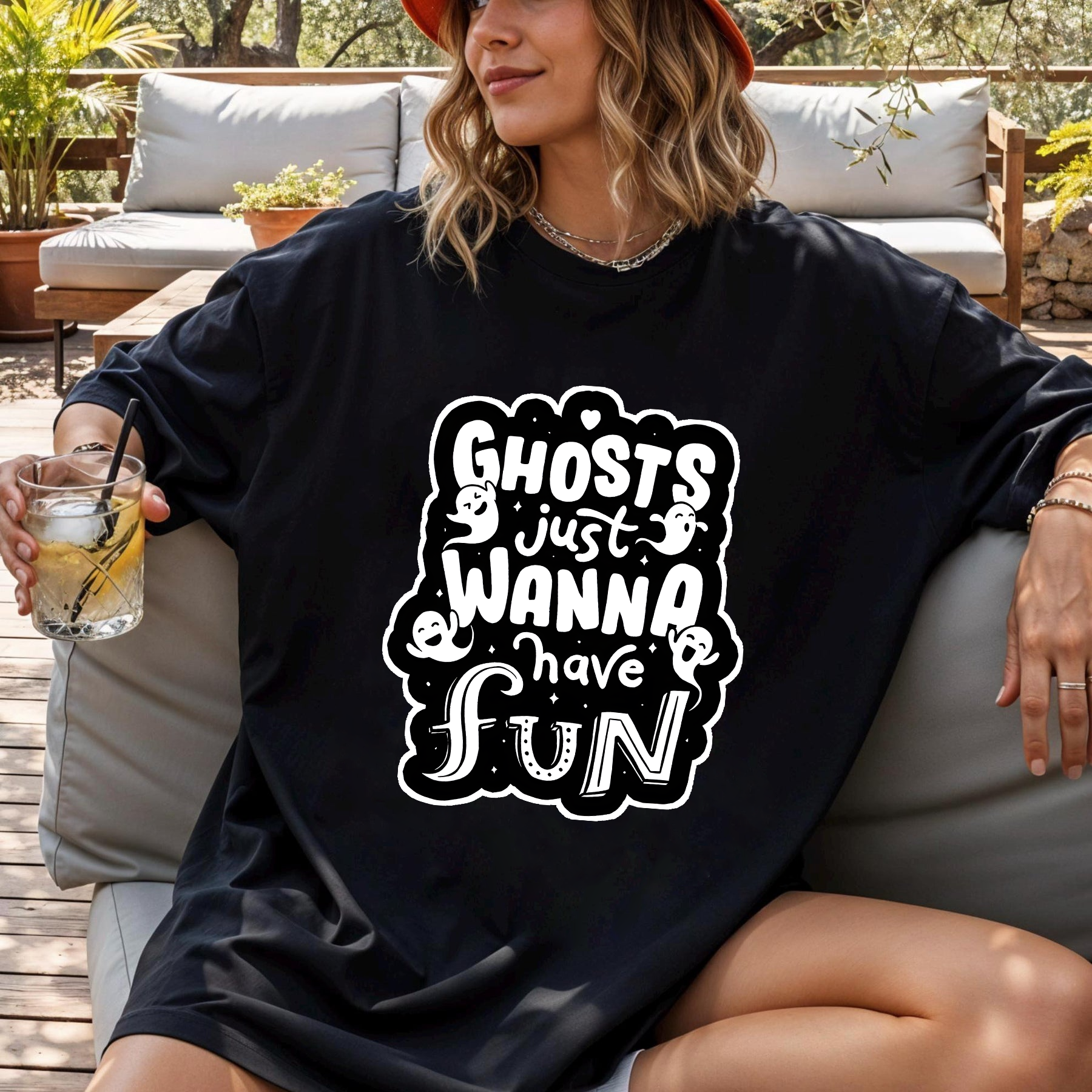 Ghosts Just Wanna Have Fun Shirt, Funny Halloween Shirt, Cute Ghost T-Shirt, Spooky Season Shirt
