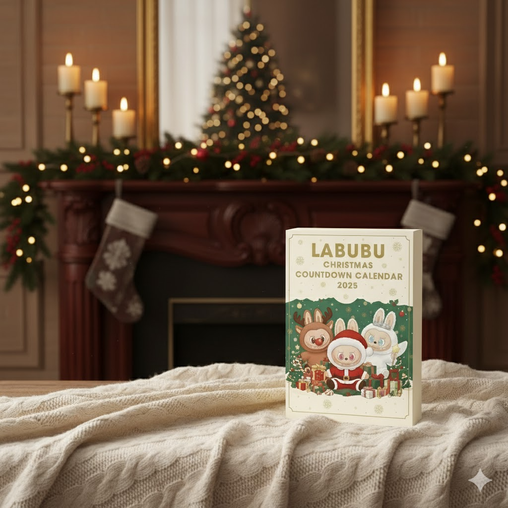Labubu Advent Calendar 2025, 24 Days Christmas Countdown Box, Cute Character Collectible Gift Set, Holiday Surprise Toy Calendar