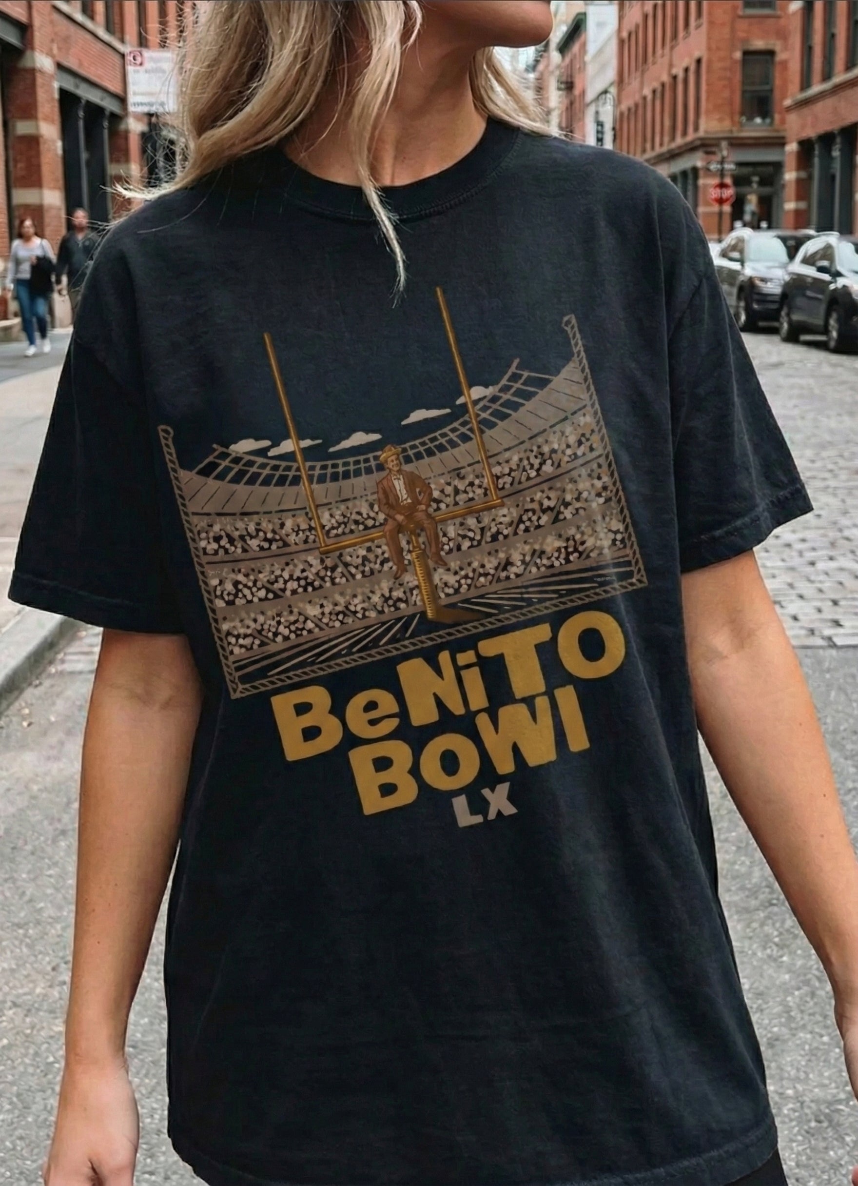 Benito Bowl Halftime Show 2026 Graphic Shirt, Heavyweight Garment Dyed Football Game Day Shirt, Vintage Sports Fan Tee