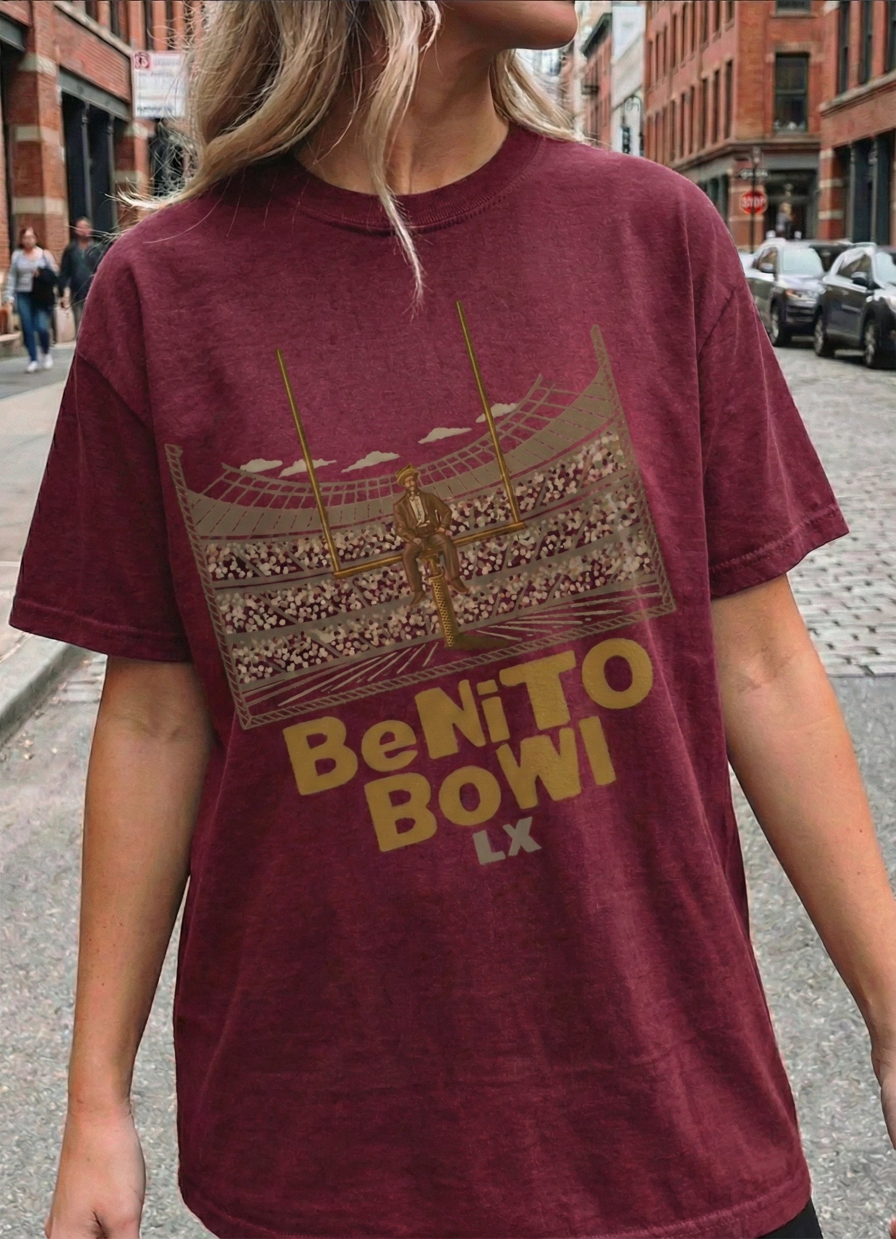 Benito Bowl Halftime Show 2026 Graphic Shirt, Heavyweight Garment Dyed Football Game Day Shirt, Vintage Sports Fan Tee