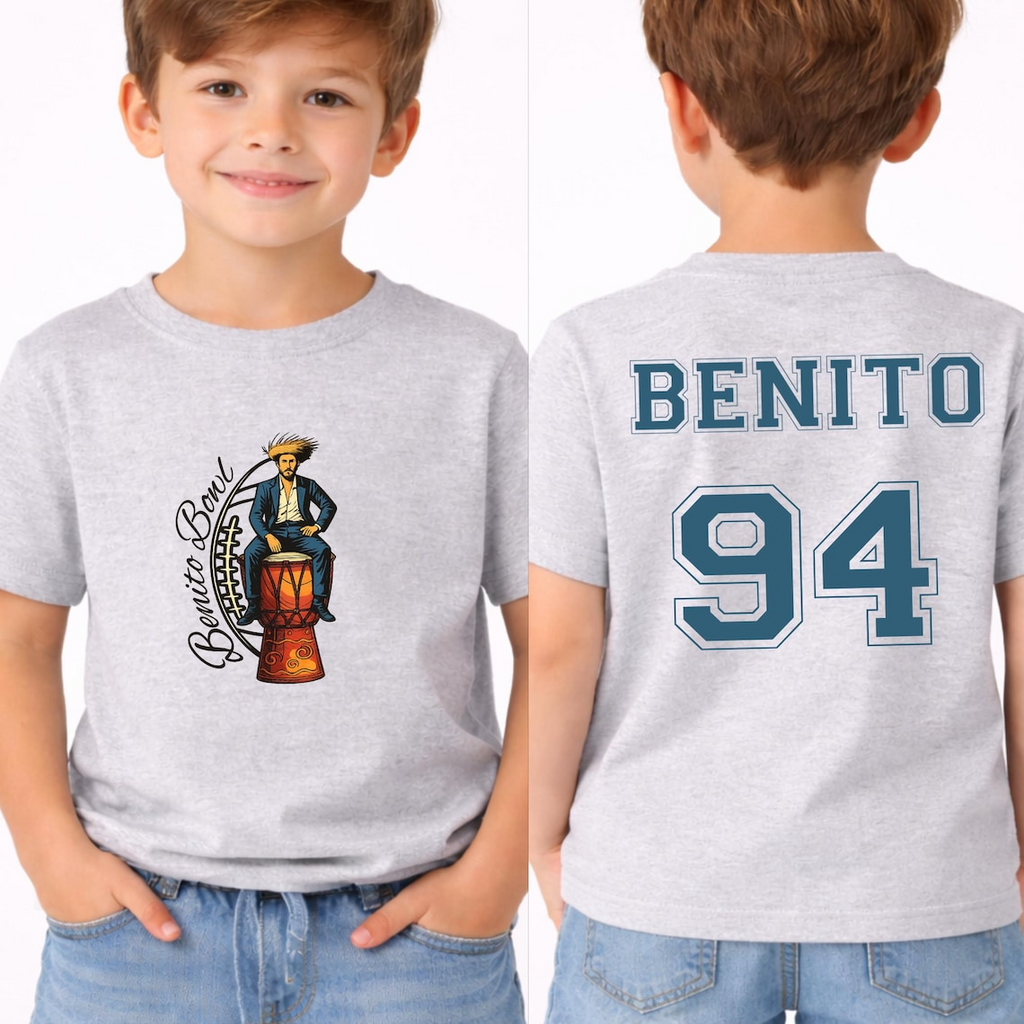 Benito Bowl Kids Graphic Shirt, Puerto Rico Football & Music Fan Tee