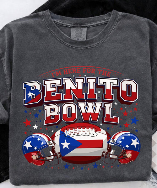 Benito Bowl Shirt – Funny Football Music Fan Shirt Puerto Rico, Latin Music Super Bowl Style Game Day Shirt