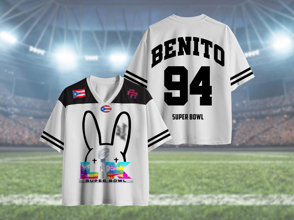 Benito Team Football Jersey Shirt – Custom Color Mesh Jersey, Super Bowl Game Day Outfit & Fan Gift