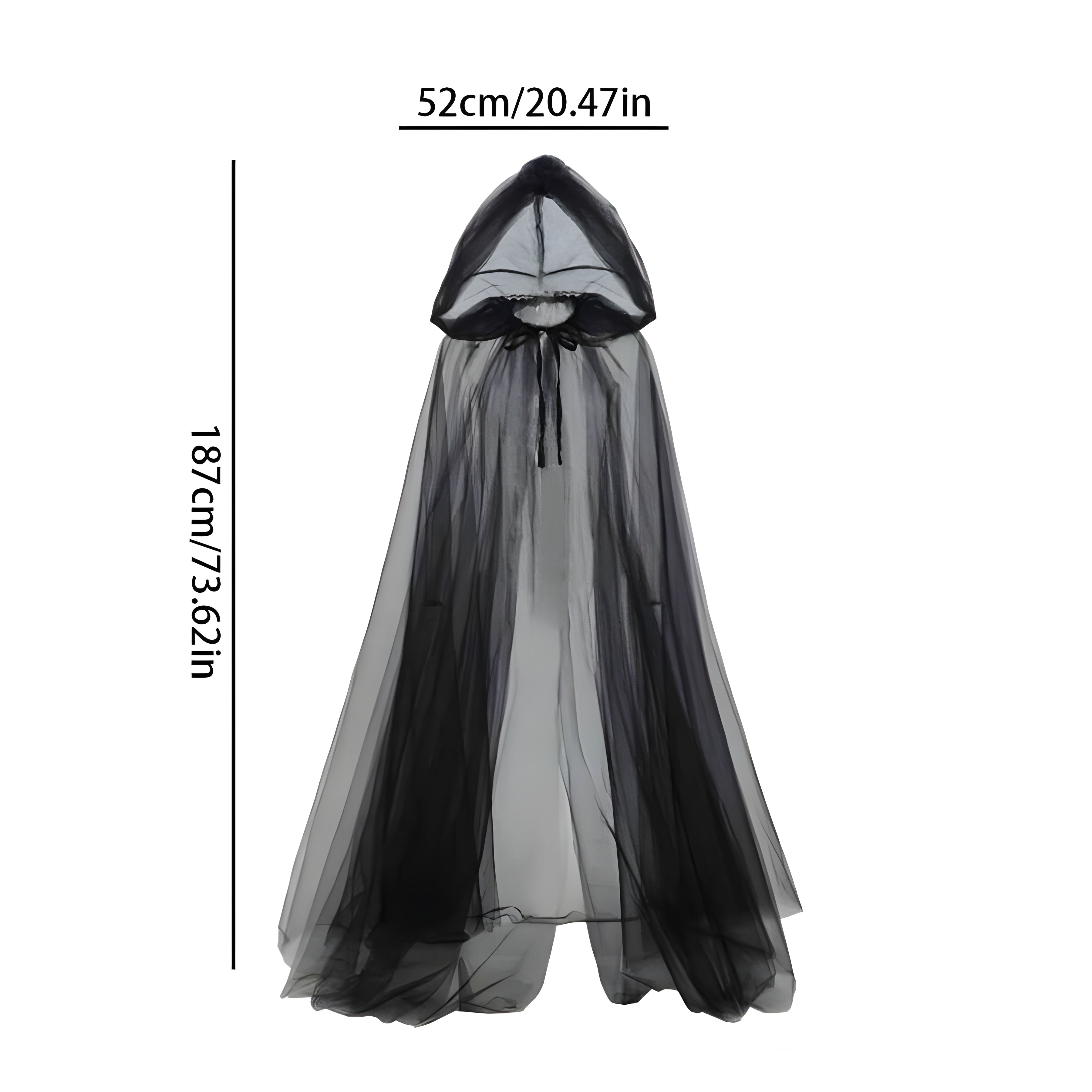 Halloween Costume Ideas, Black Bridal Shawl, Witch Cloak, Vampire Cosplay Cloak, Halloween Double Cloak, Interview With A Vampire, Halloween Horror Nights