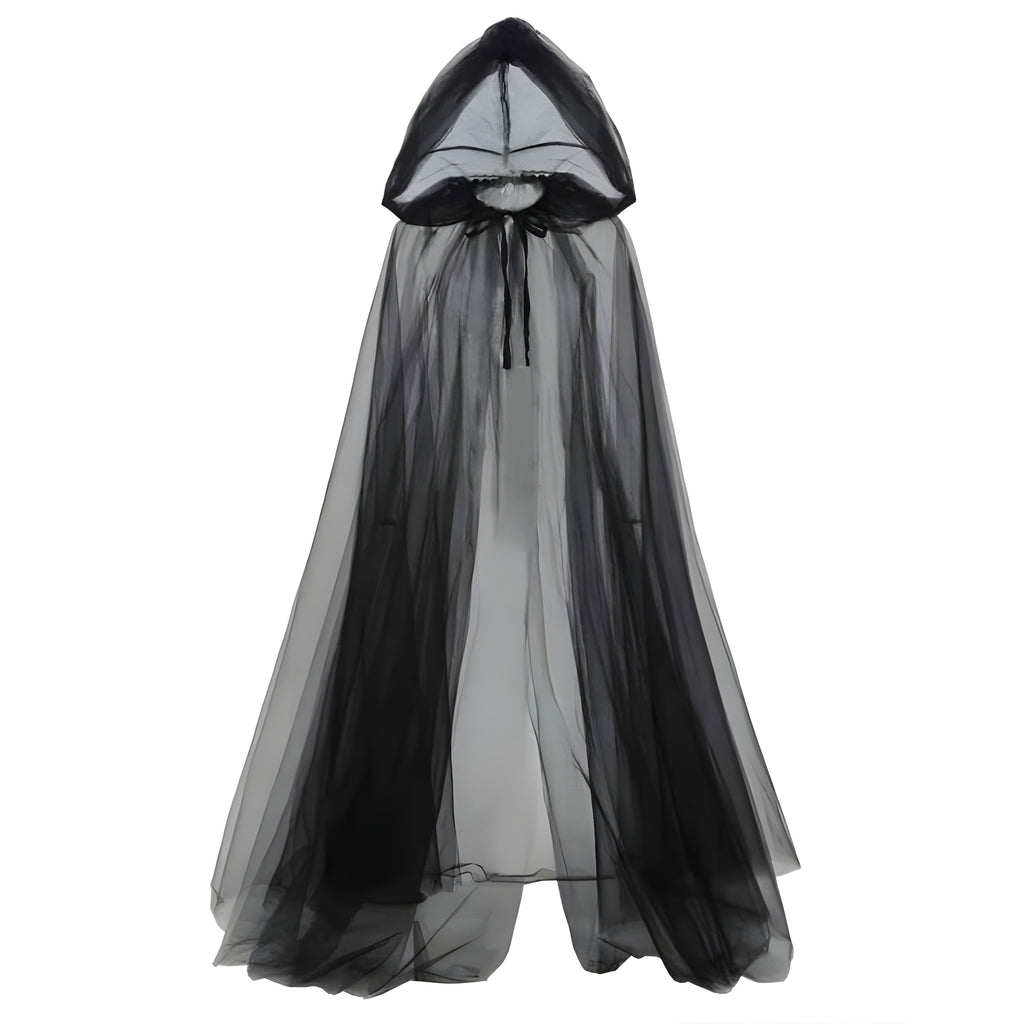 Halloween Costume Ideas, Black Bridal Shawl, Witch Cloak, Vampire Cosplay Cloak, Halloween Double Cloak, Interview With A Vampire, Halloween Horror Nights